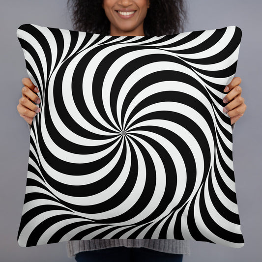 Black/White Striped Pillow