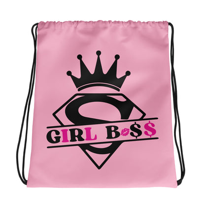 Girl Boss Drawstring Bag