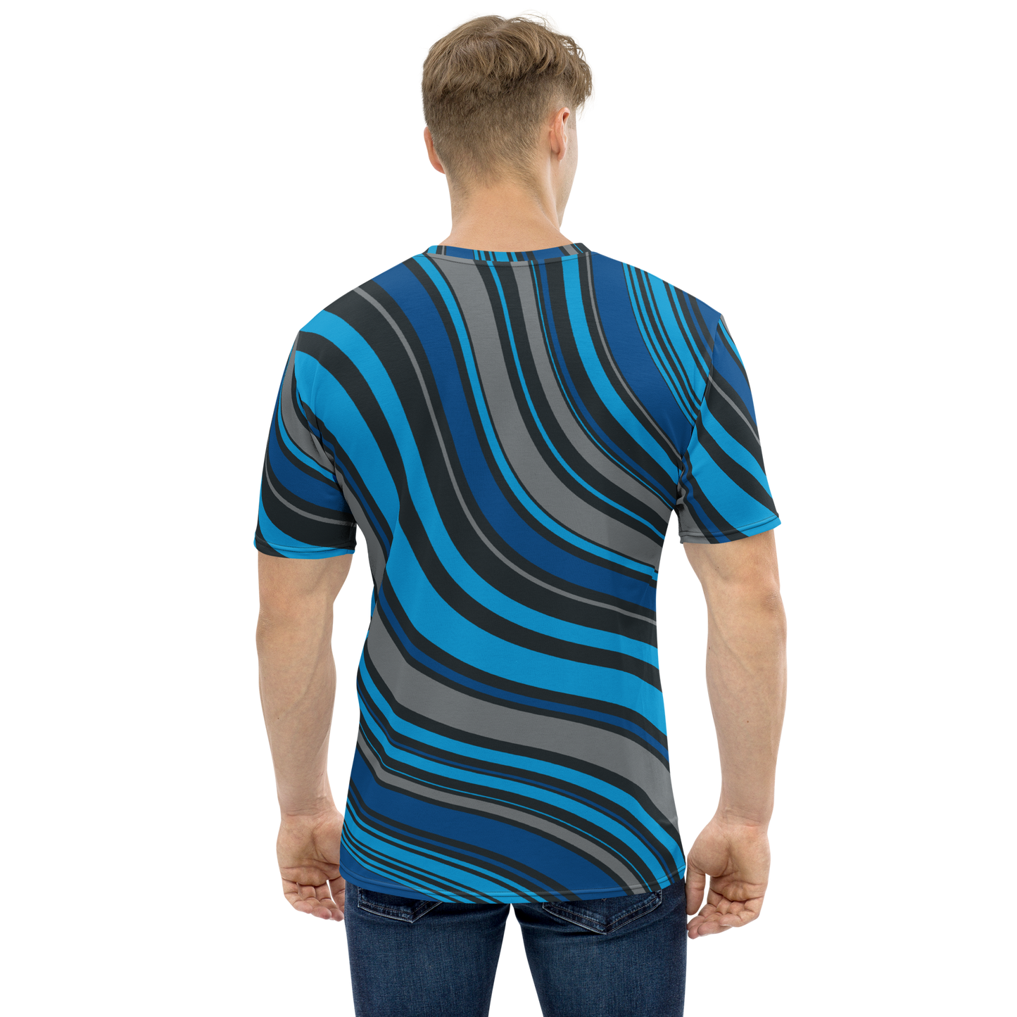 Blue Curve Stripe T-shirt