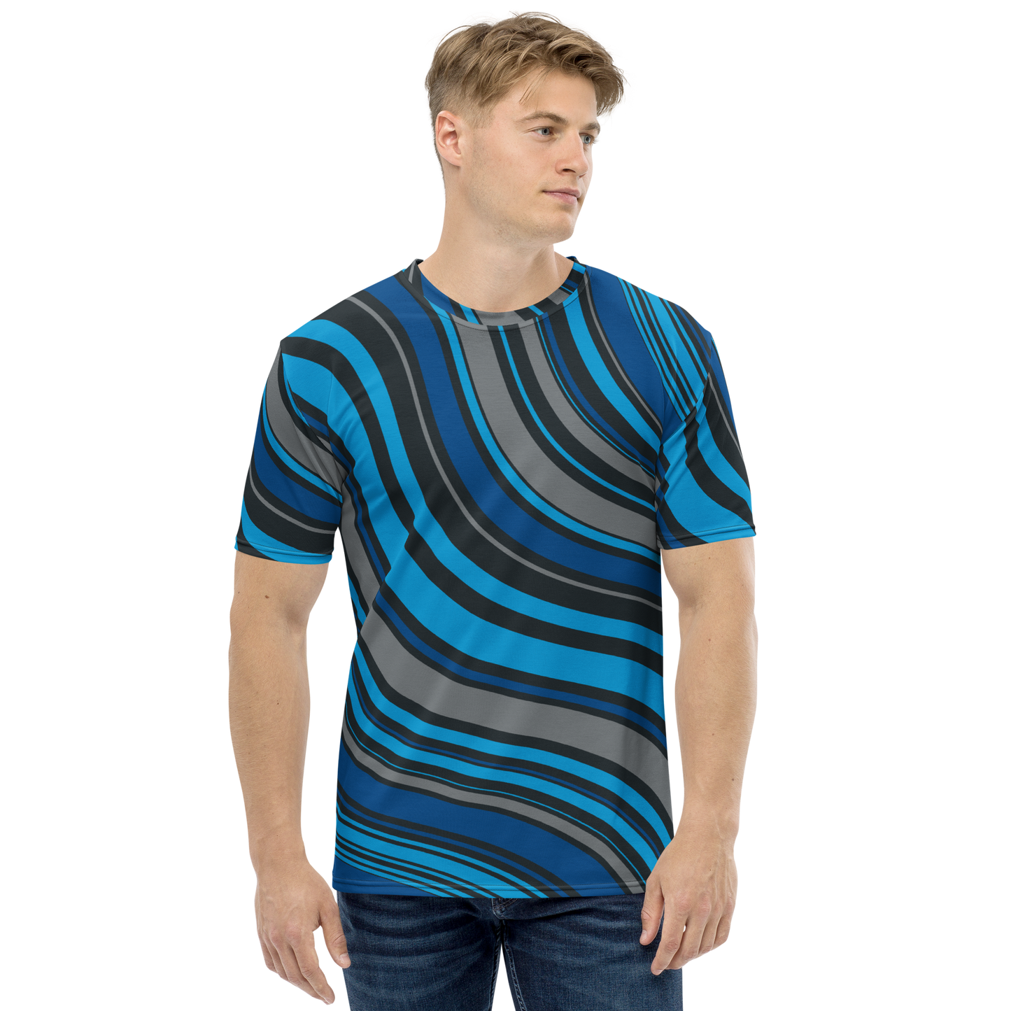 Blue Curve Stripe T-shirt