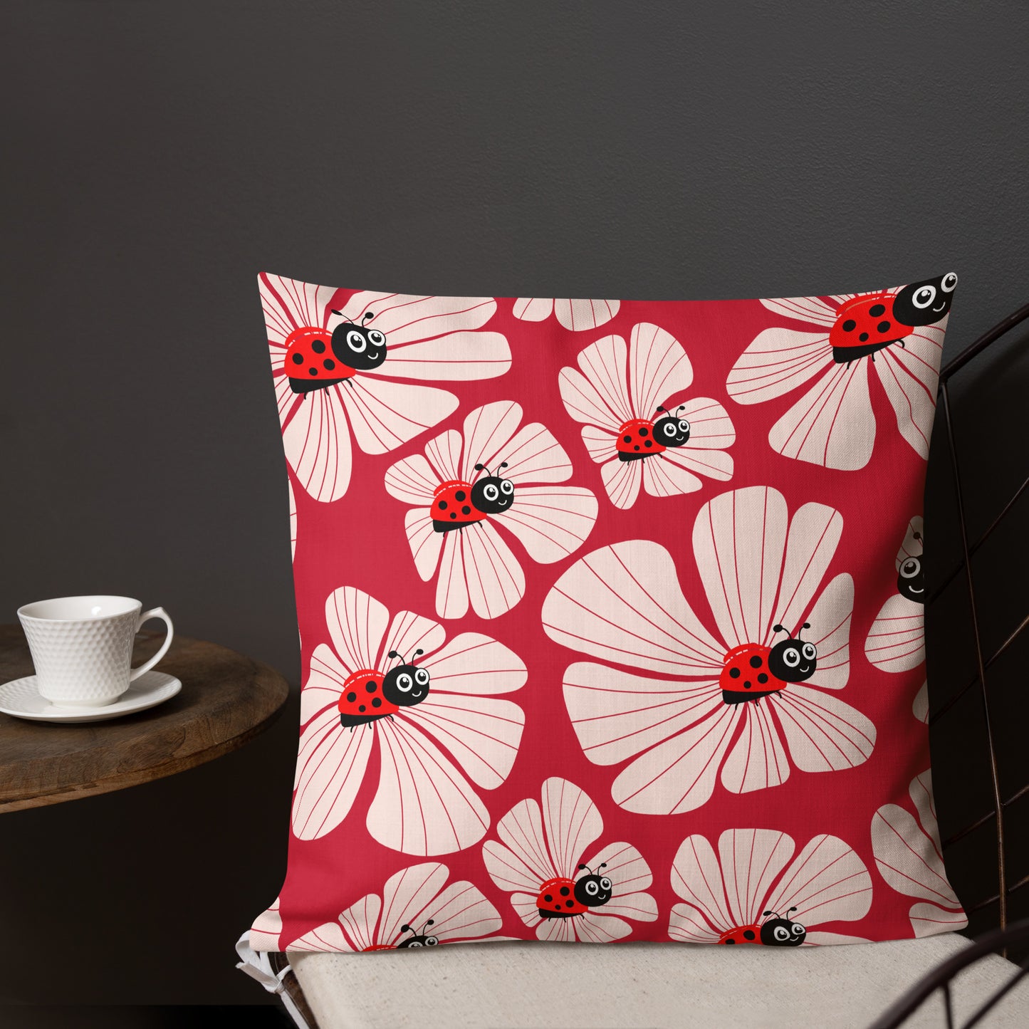 Decorative Ladybug Throw Pillow