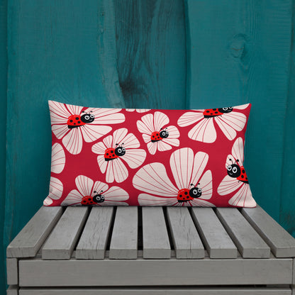 Decorative Ladybug Throw Pillow