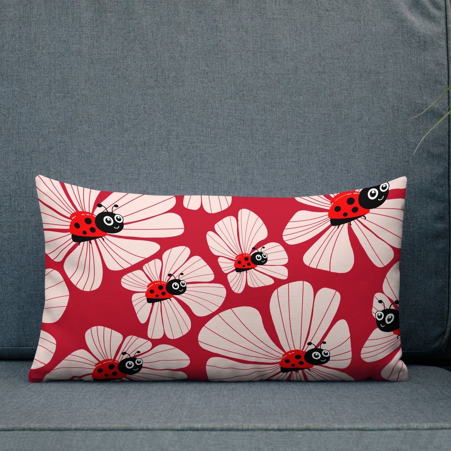 Decorative Ladybug Throw Pillow