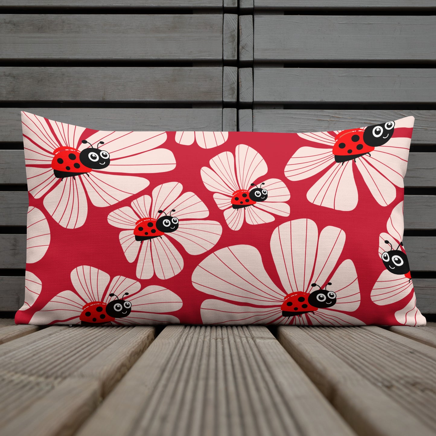 Decorative Ladybug Throw Pillow