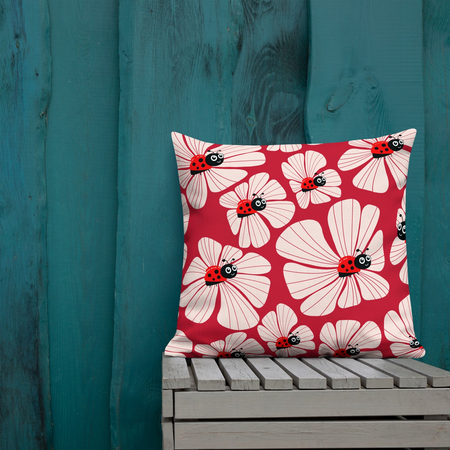 Decorative Ladybug Throw Pillow