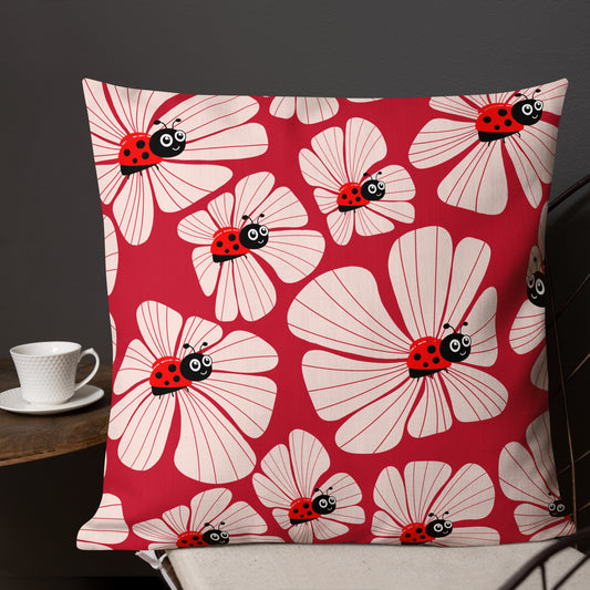 Decorative Ladybug Throw Pillow