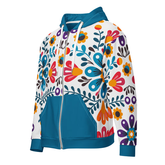 Flora Bliss Hoodie with Zipper