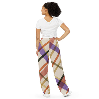 Plaid Women's Wide Leg Pants