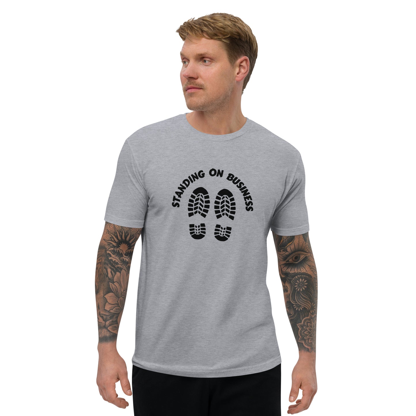 Standing On Business Fitted Men's T-Shirt