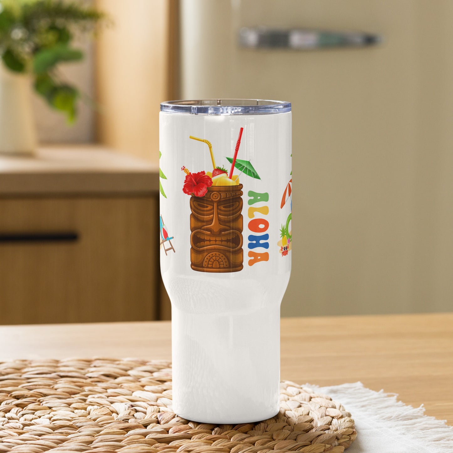 Aloha Stainless Steel Travel Mug with Handle