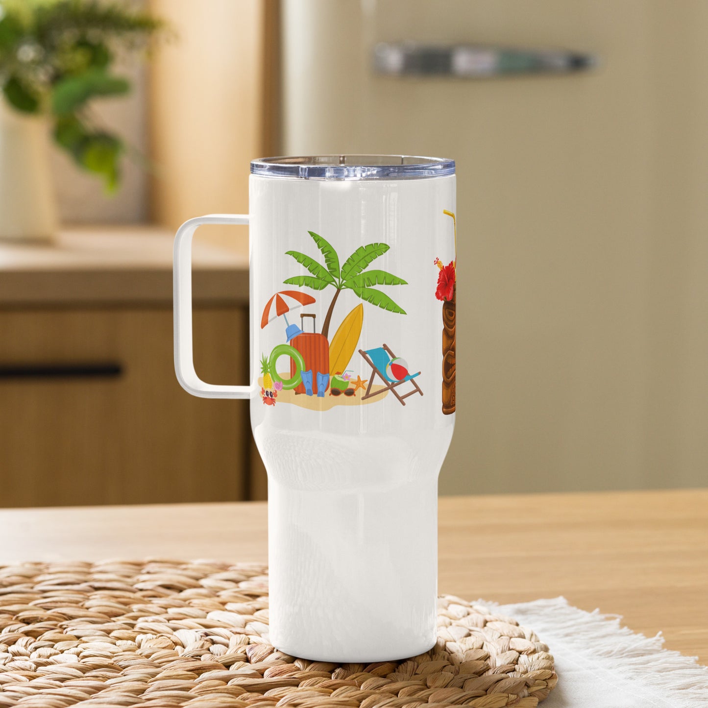 Aloha Stainless Steel Travel Mug with Handle