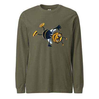 Long Sleeve Crew Neck Bee Tee