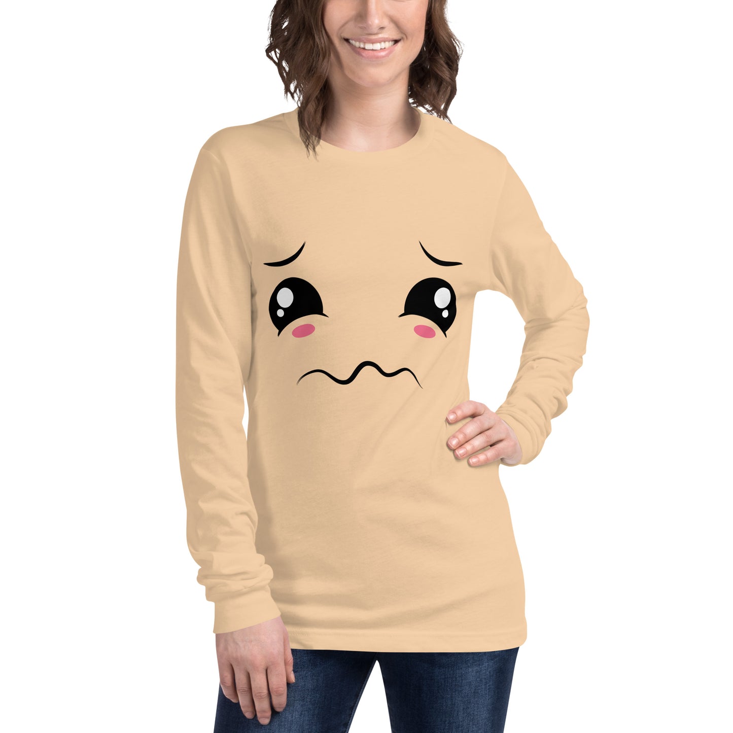 Kawaii Emoji Long Sleeve Women's T-shirt