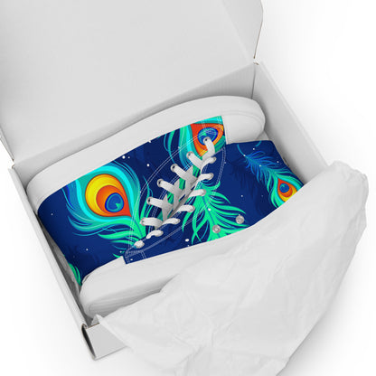 Peacock Women’s High Top Canvas Shoes