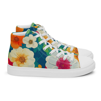 Floral Women's High Top Canvas Shoes