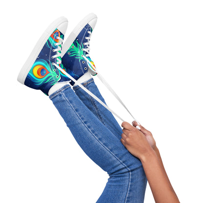 Peacock Women’s High Top Canvas Shoes