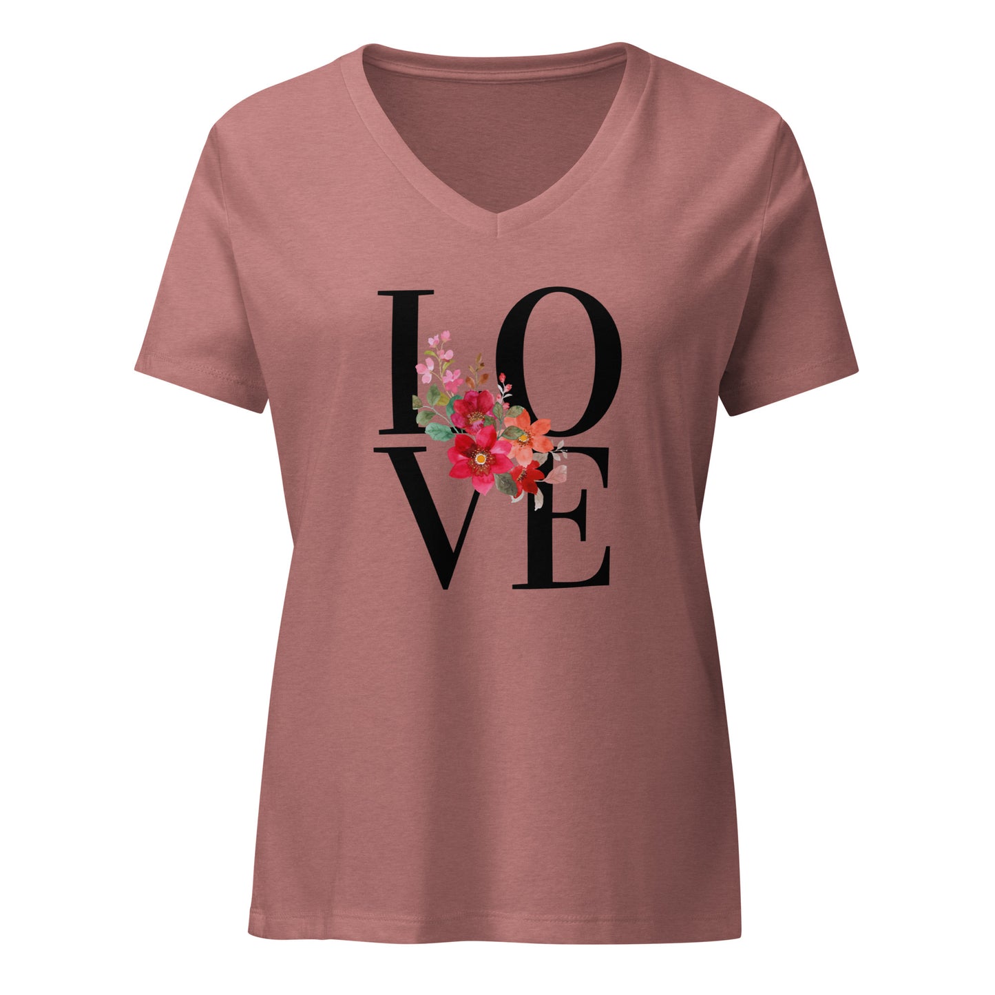 LOVE Relaxed V-neck Women's T-shirt