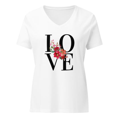 LOVE Relaxed V-neck Women's T-shirt