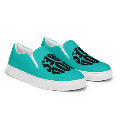 Iris Blue Women's Slip-on Canvas Shoes